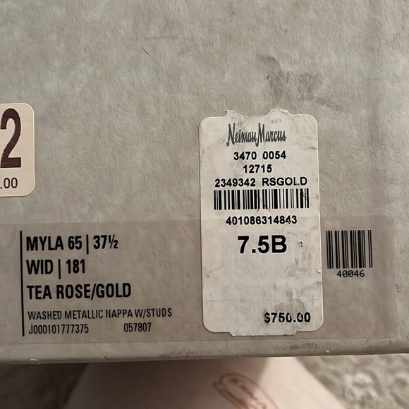 Jimmy Choo women shoes new color tea/rose/gold size 7,5 B. - Picture 5 of 6